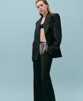 🤩VICTORIA BECKHAM X MANGO BH-TOP MIT ZIERNäHTEN SCHWARZ NEU