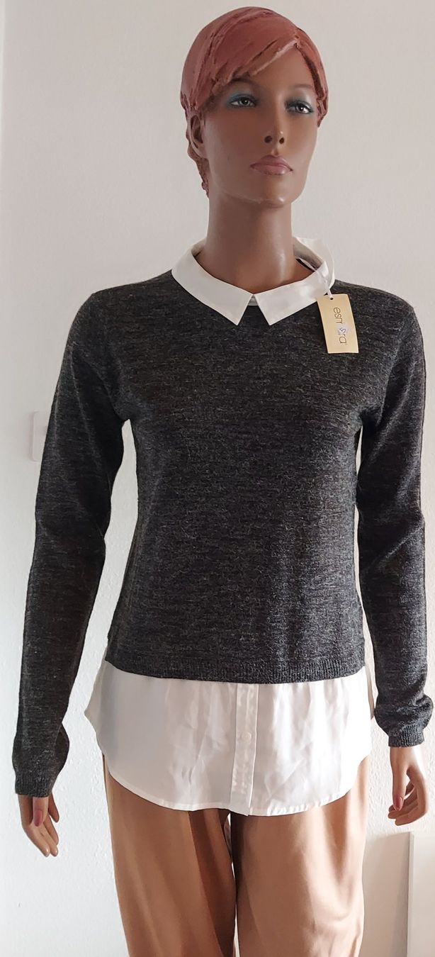 Maglioni & Felpe: Pullover mit Hemdkragen Optik Gr. S 36/38 Esmara – Nuovo e nell'imballaggio originale da Basel venduto da Mazzo84