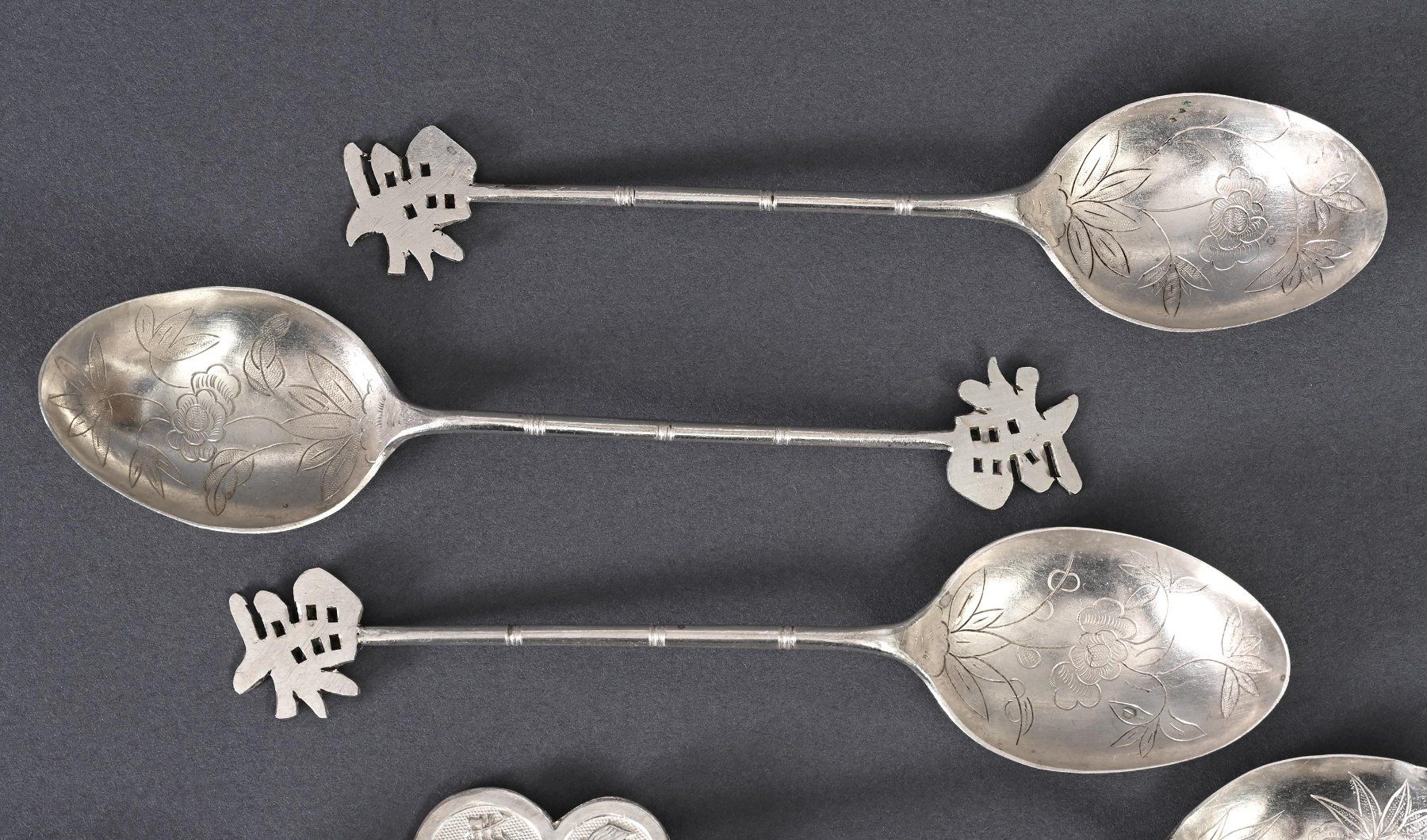 Cucchiai: 12 antike Silber Mokka Löffeli, China – Usato da Bern venduto da chamunda 2