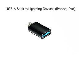 SDXC, USB-Stick an iPhone via USB-A to Lightning OTG Adapter