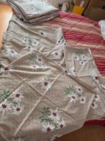 2 Baumwollsatin Duvet 160x210 + 2 Kopfkissen ca. 65x65