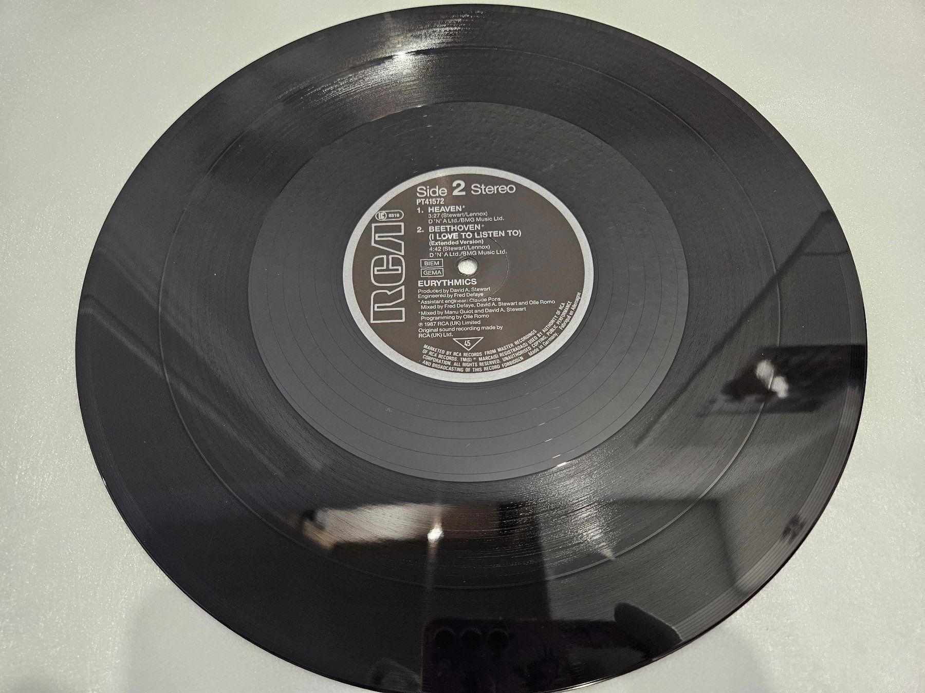 Dischi in vinile: Eurythmics – Beethoven (Maxi, Synth-pop) – Usato da Uster venduto da Vinyl-Leidenschaft 4
