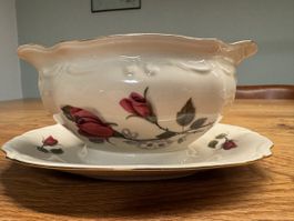 Saucenschüssel mit Rose Sauciere