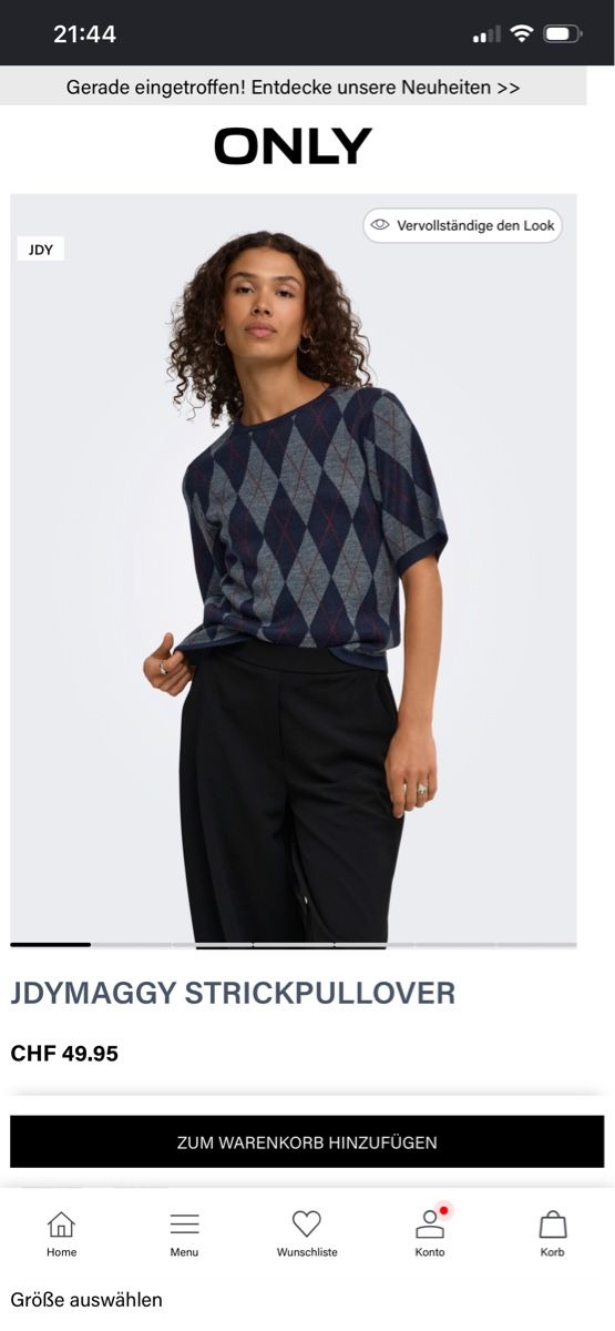 Maglioni & Felpe: Jacqueline de Yong Argyle-Pullover kurzarm, XS, neu – Nuovo (secondo la descrizione) da Zürich venduto da Mariaov 5