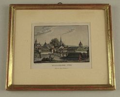 ZÜRICH WOLLISHOFER STEG, AQUATINTA 1840