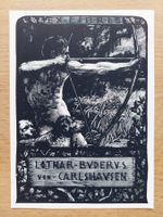 Exlibris Bruno Heroux - Original Holzstich