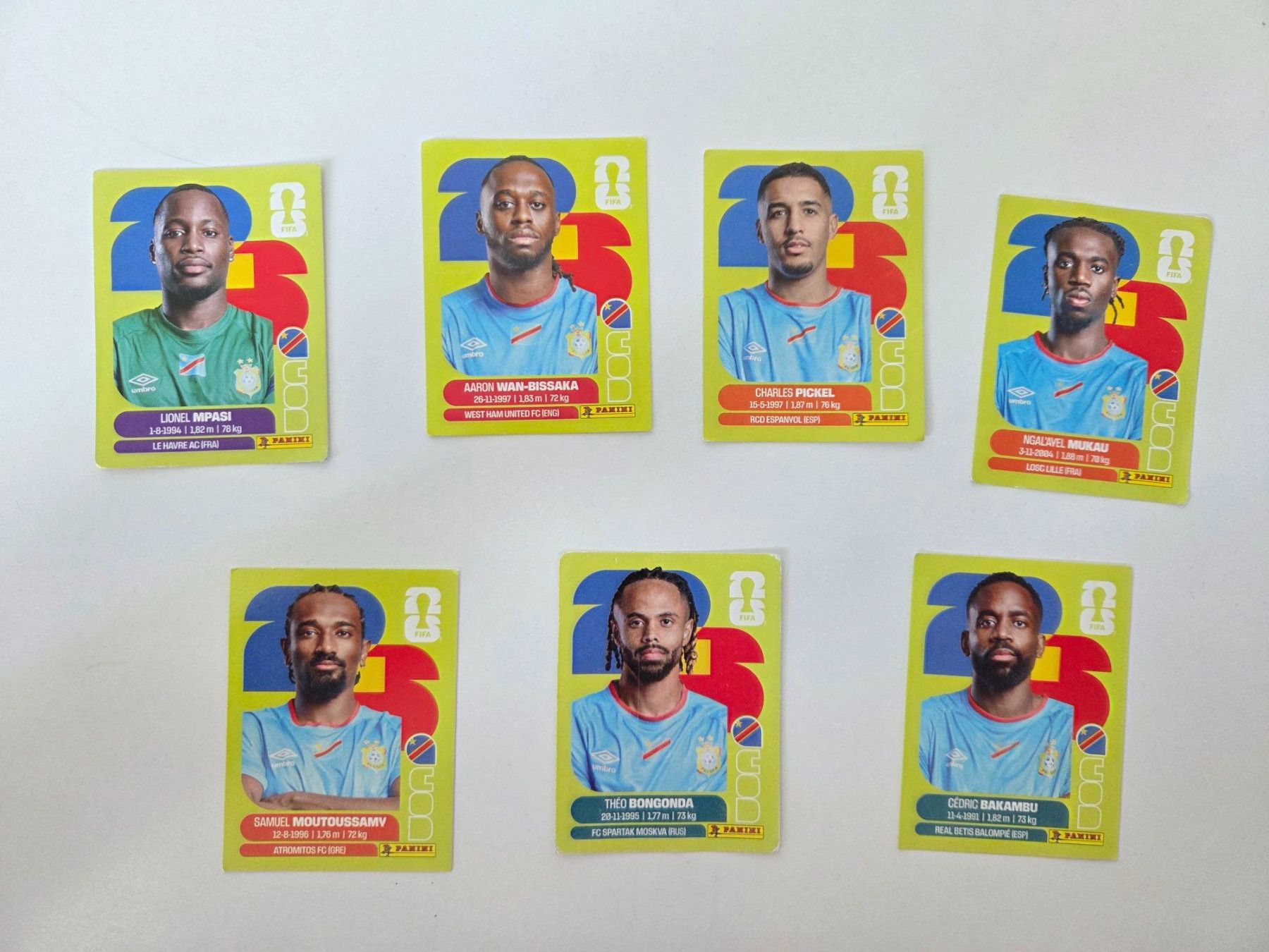 Panini Carte collezionabili: Sticker Panini WM 2026 DR Kongo 7 Stk – Nuovo (secondo la descrizione) da Baar venduto da Honzik02