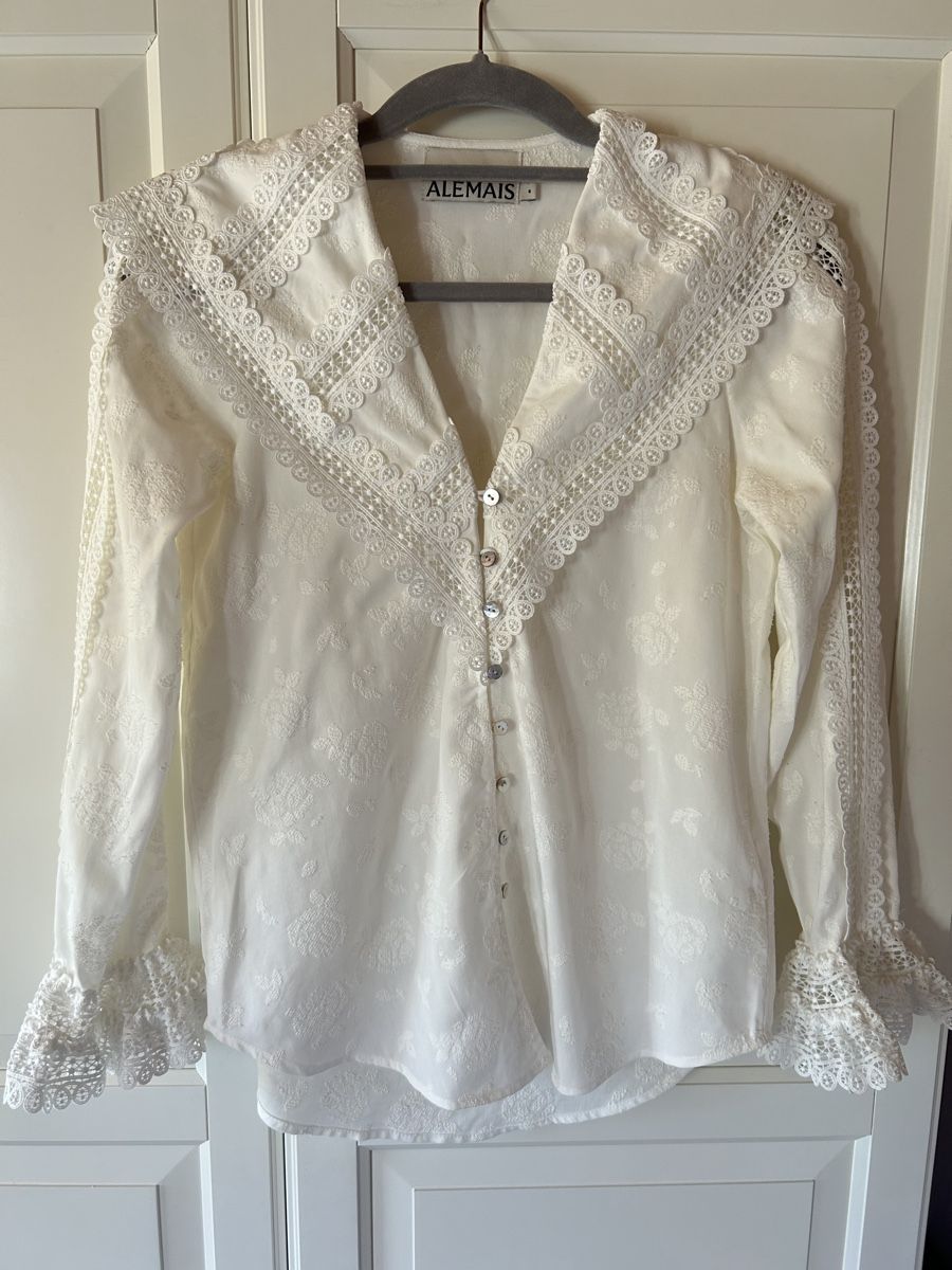 Zimmermann Camicette: Alemais Silk Linen Embroidery Blouse – Usato da St.Josefen venduto da lop_lh8d 1