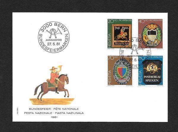 Tutti i francobolli: FDC Pro Patria Serie 1981; B190-B193 – Nuovo (secondo la descrizione) da Olten venduto da clotaldi