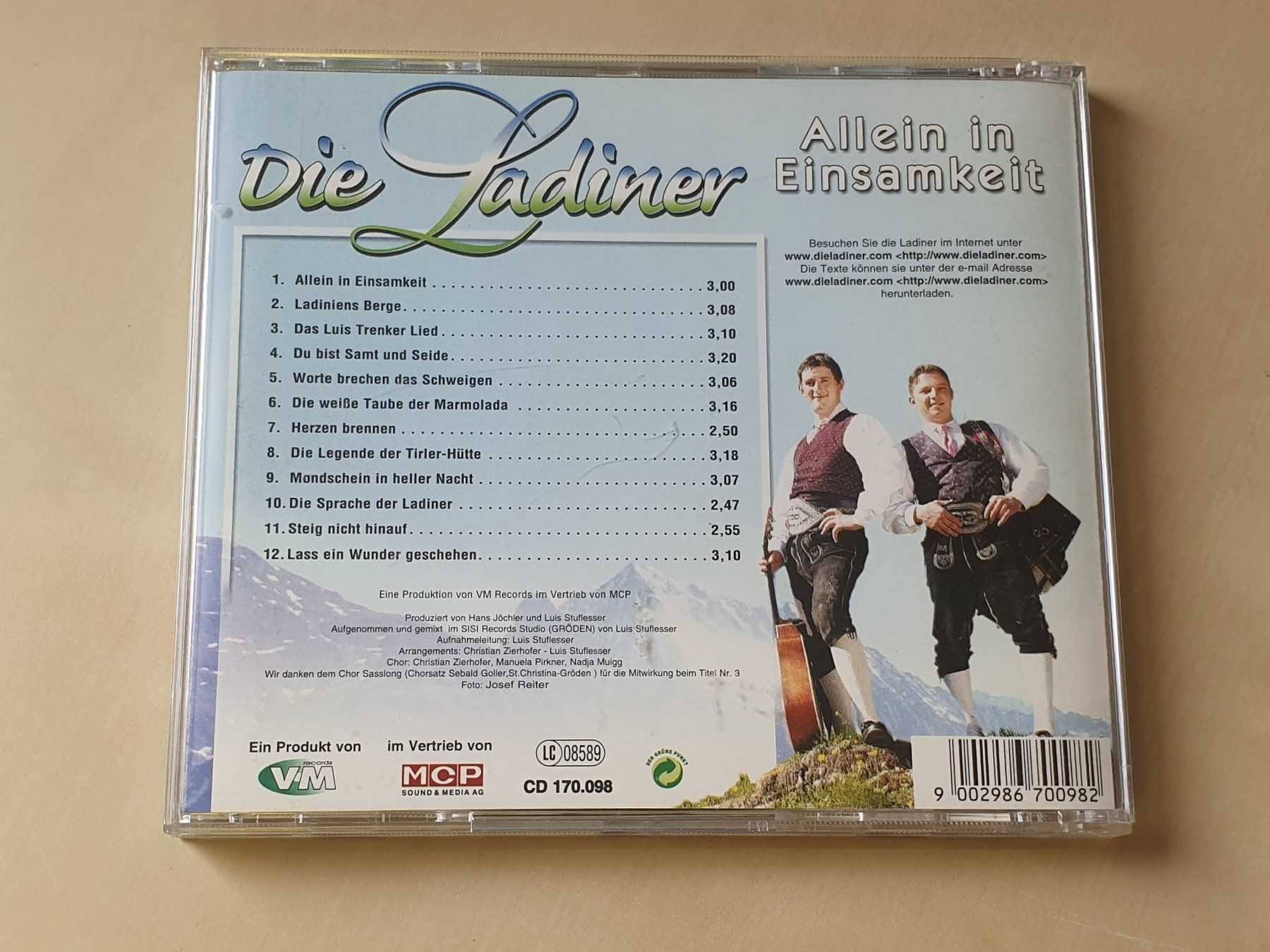 CD: Die Ladiner Allein in Einsamkeit – Usato da Stansstad venduto da collectorsshop 1