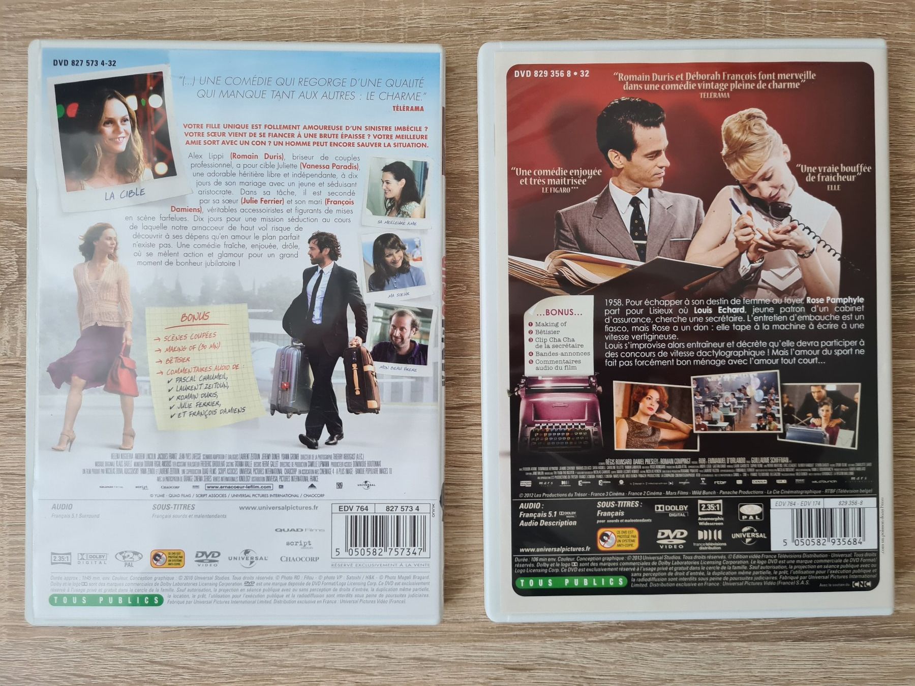 Tutti i DVDs: Populaire + L'arnacoeur + Postcard - DVD – Usato da Carouge GE venduto da Franllo 3