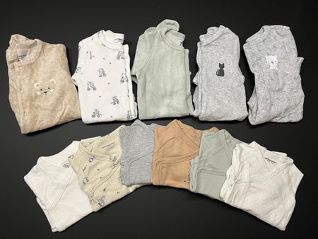 Baby Bundle: 5 Sleepsuits & 7 Bodysuits - 1 Month as new