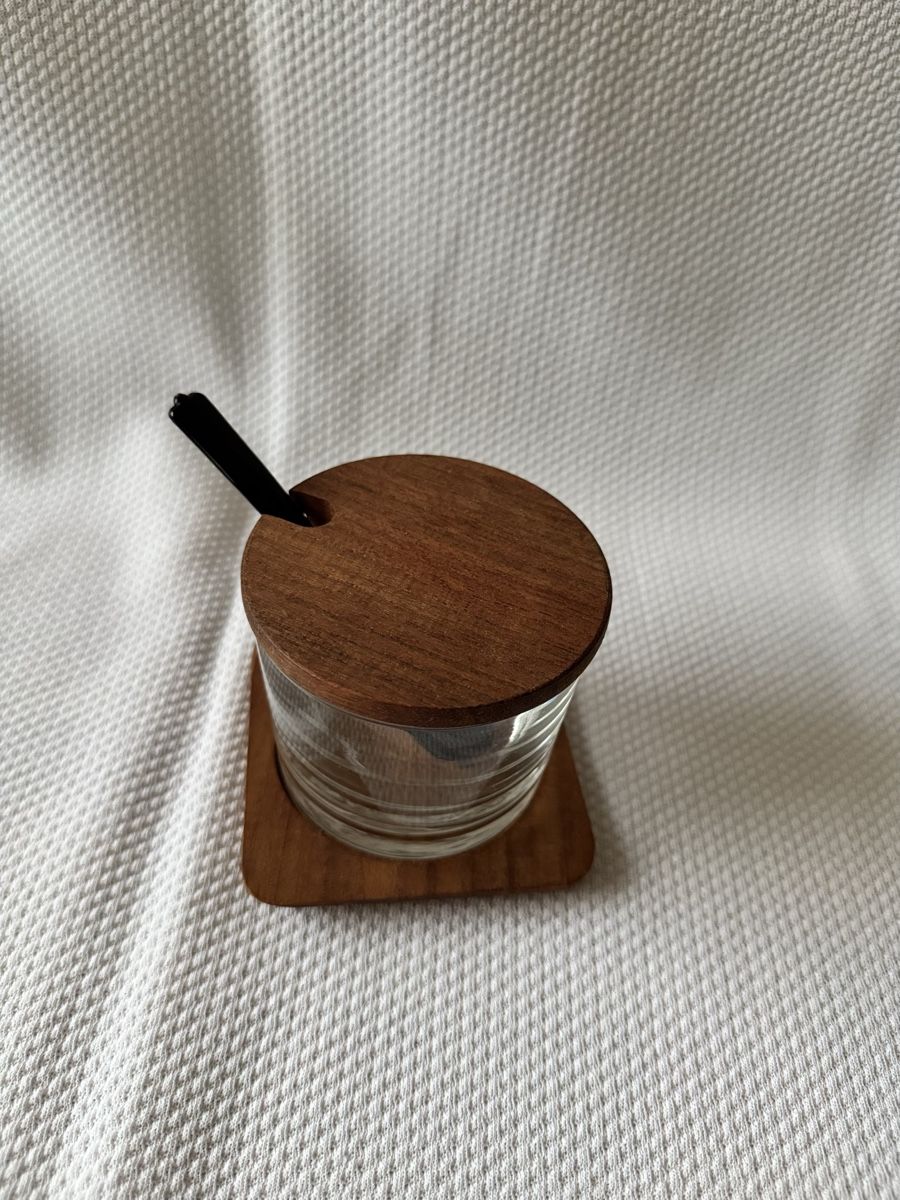 Zuccheriere: Mid Century Zuckerdose aus Glas – Usato da Buchs SG venduto da Jessy.r 1