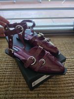 Sandali bassi eleganti bordeaux n.38 nuovi con scatola