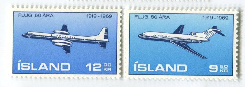 Tutti i francobolli: Briefmarken "Flugzeuge". Island – Nuovo e nell'imballaggio originale da Basel venduto da Butsch5