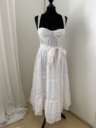 Lolita Kleid mit Unterroock,Baumwolle mit Stickereien, Gr.38