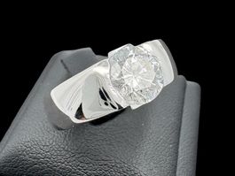 Solitär Brillant 1.7ct Ring 18k Weissgold Grösse 52.5 *S2260