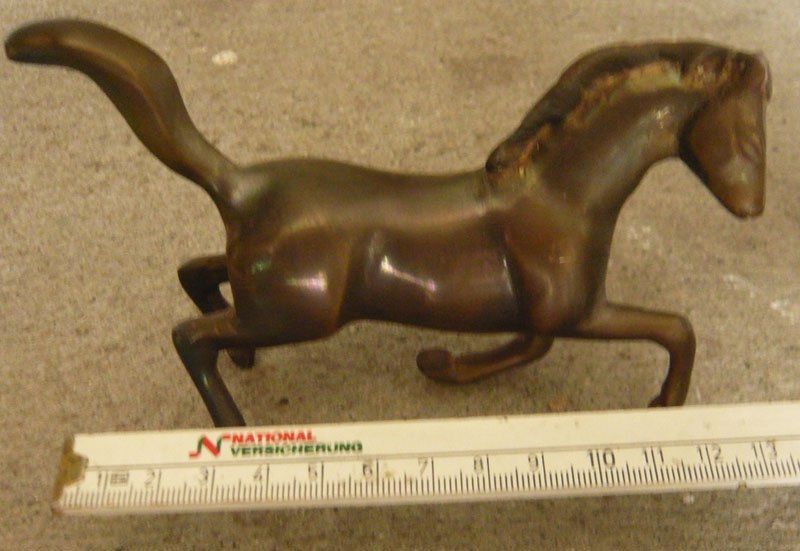 Statuette: Messing Figur Pferd /  Ross – Usato da Ruggell venduto da Btt 2