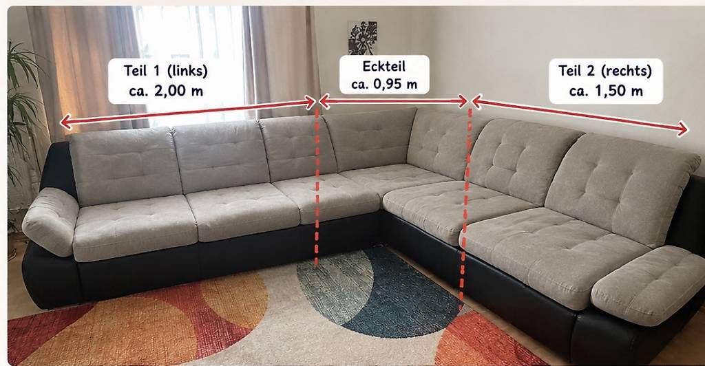 Divani: Ecksofa grau schwarz mit bettfunktion – Usato da Arbon venduto da don_9ldx