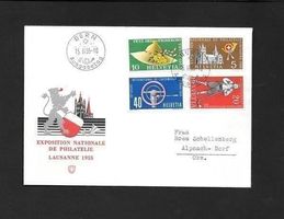 FDC Serie 320 - 323 Werbemarken ET Deutsch 15.2.1955