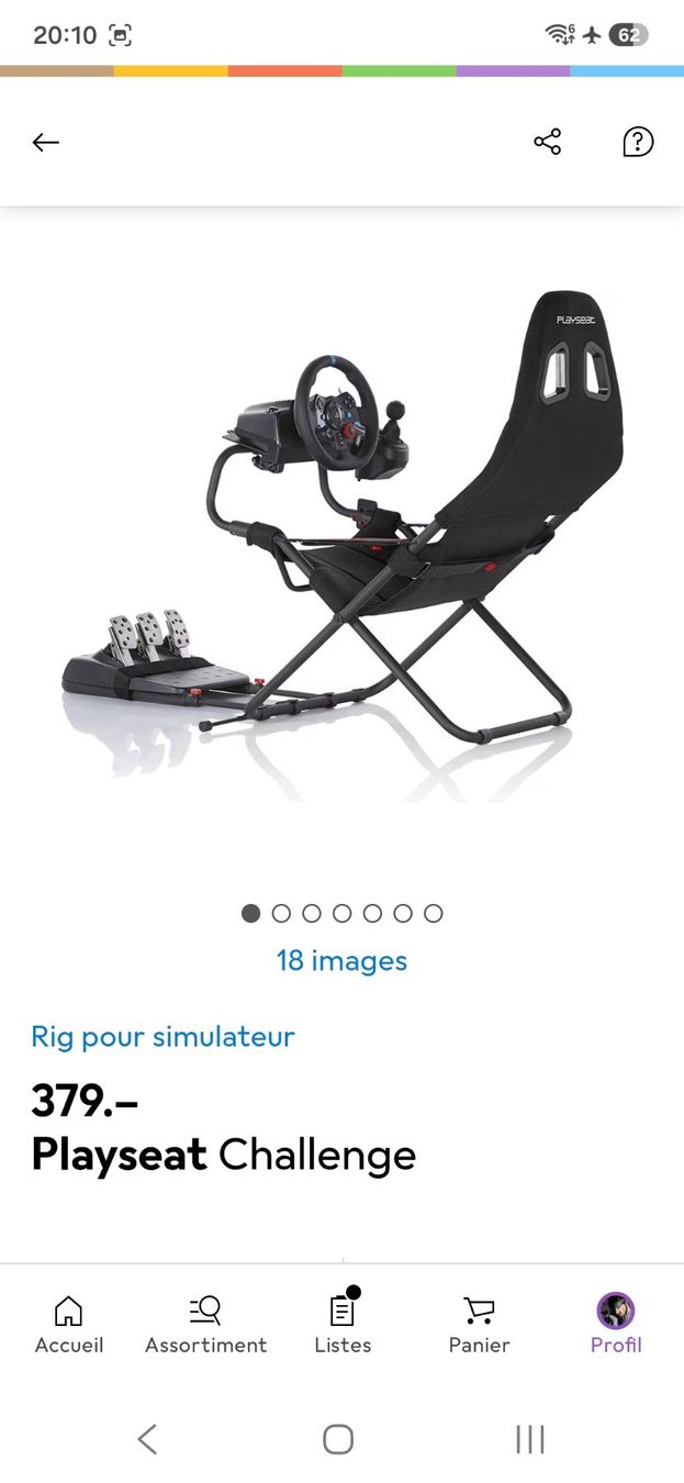 Logitech Controller: Playseat Challenge + Lenkrad und Pedal Logitech G923 – Nuovo (secondo la descrizione) da Dübendorf venduto da daton93 3