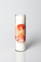 Engel Glas-Kerze rot 100h Brenndauer