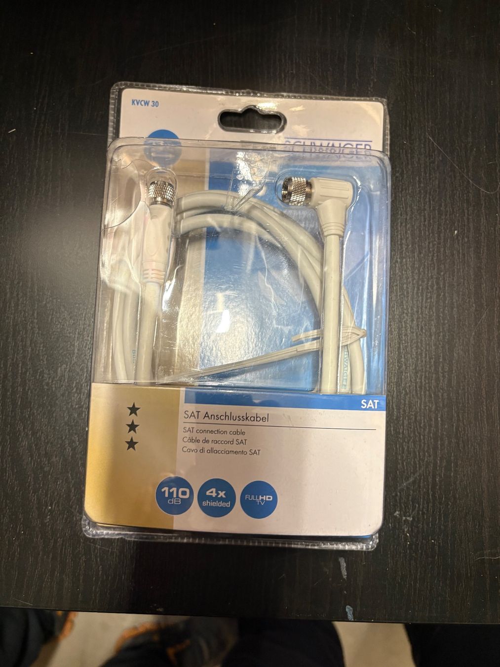 Cavi: Neues, Originalverpacktes SAT Anschlusskabel, 3m Länge – Nuovo e nell'imballaggio originale da Buchs SG venduto da Minka1987