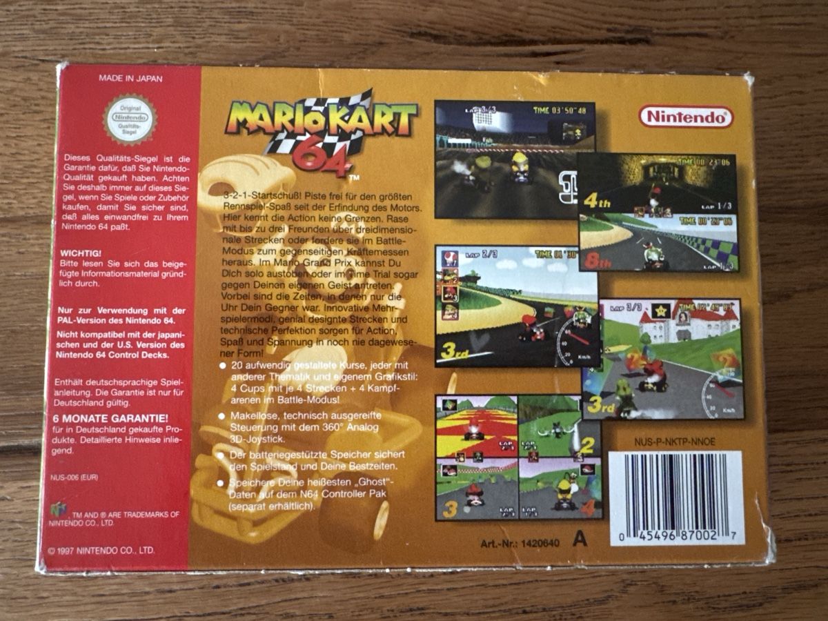 Nintendo Giochi: Nintendo 64 Mario Kart ovp PAL Version – Usato da Lenzburg venduto da eyworld 1