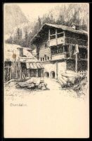Künstler-AK Chandolin, Chalets traditionnels
