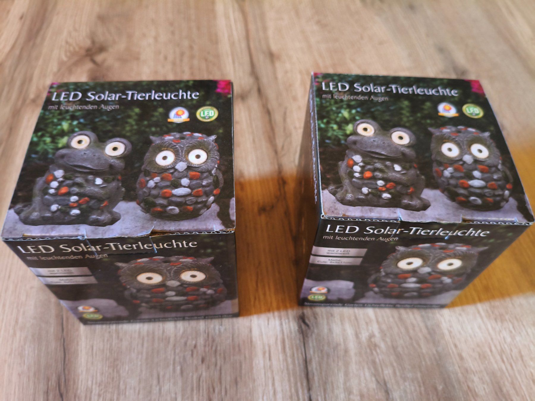 Lampade: LED Solar Tierleuchte Frosch Eule neu 2er Set – Nuovo (secondo la descrizione) da Hägglingen venduto da BigJim1 2