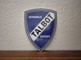 Emailschild Talbot PSA Werkstatt Service Logo Emaille Schild
