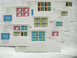 UPU 1976 9 FDC Ergänzungswerte SBK 10-13