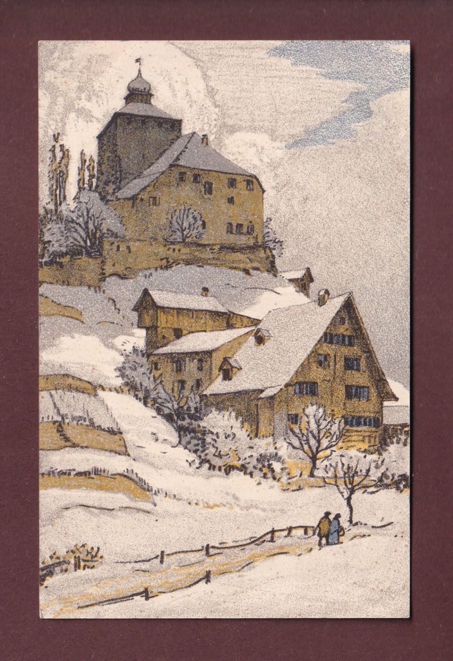 Cartoline postali: ST. GALLEN - Schloss Werdenberg - 1913 – Usato da Pully venduto da nicecards