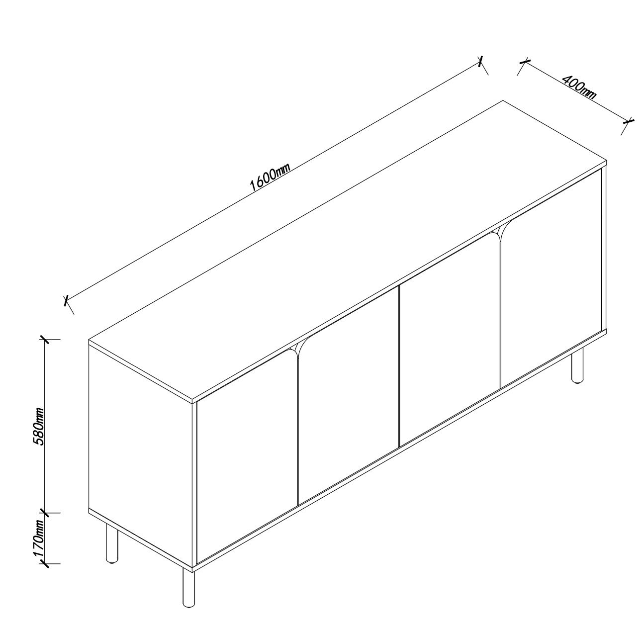 Cassettiere: Sideboard / TV-Möbel – Nuovo (secondo la descrizione) da Haldenstein venduto da enie123 5