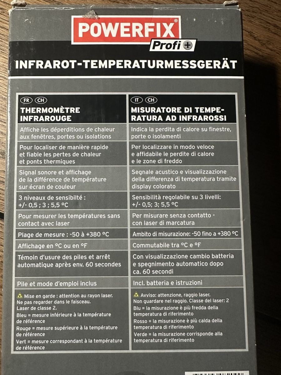 Altro per la casa: Infrarot Laser Thermometer Temperaturmessgerät – Usato da Opfikon venduto da Mar.M. 3