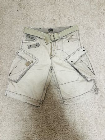 G-Star RAW Herren Cargo Shorts Gr. 32 Sommer Hose mit Gürtel