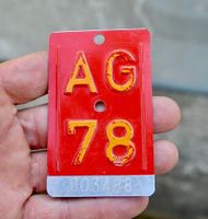 Velonummer AG von 1978 - Aargau