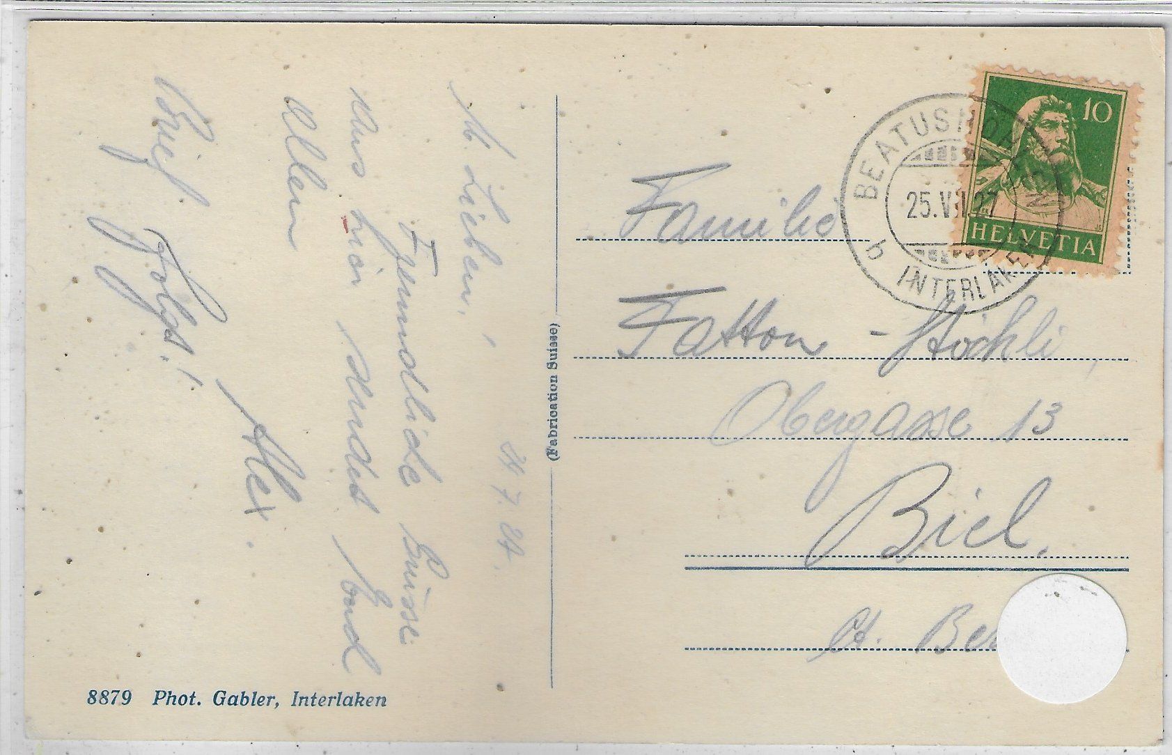 Cartoline postali: Beatushöhlen am Thunersse - Wasserfälle – Usato da Ettingen venduto da Kartenplanet 1