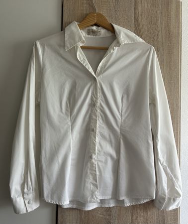Elegante weisse Bluse von HONEYMOON Paris, Gr. S - Top!