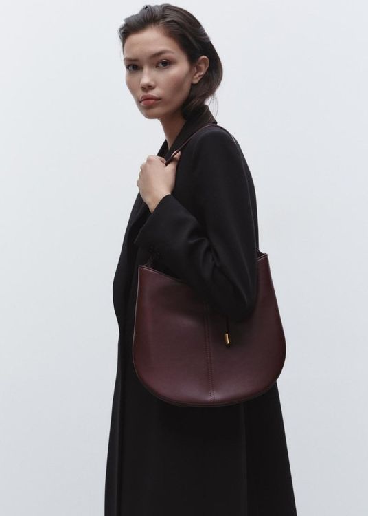 ZARA trendige Handtasche Schultertasche Tasche Weinrot NEU (Neu