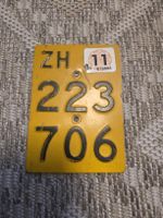 Mofa Schild Nummernschild ZH 223 706 