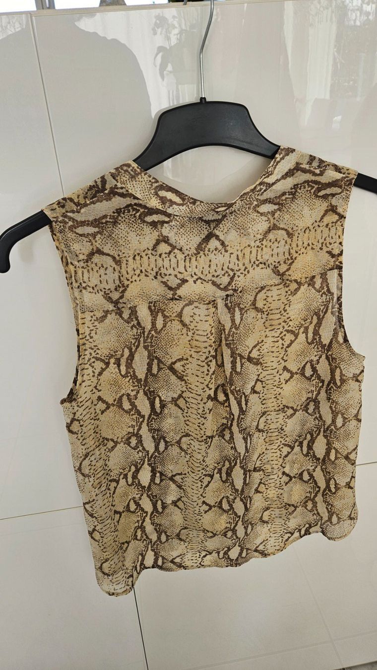 H&M Giacche: Blazer Jacke Gr. 40 mit Bluse Schlangenprint Cognac Braun – Usato da Gossau ZH venduto da fashiontwo 8