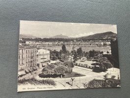 Alte Ansichtskarte Genf, Place des Alpes, Vintage Top!