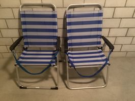 2 Stück Camping-Klapp-Strandstuhl