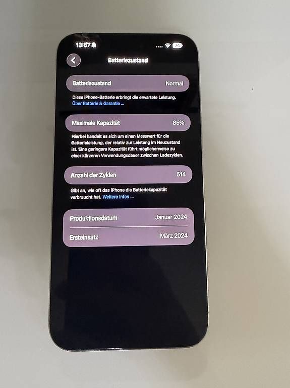 Handys / Smartphones: Apple iPhone 15 Pro Max 256GB White Titanium  – Gebraucht aus Hombrechtikon von ami_jdw8 2