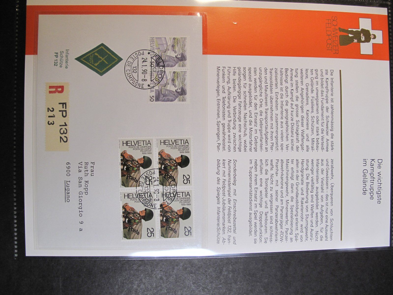 Tous les timbres: Schweiz 1990 Feldpost gest. – D'occasion à Wil SG par fva01