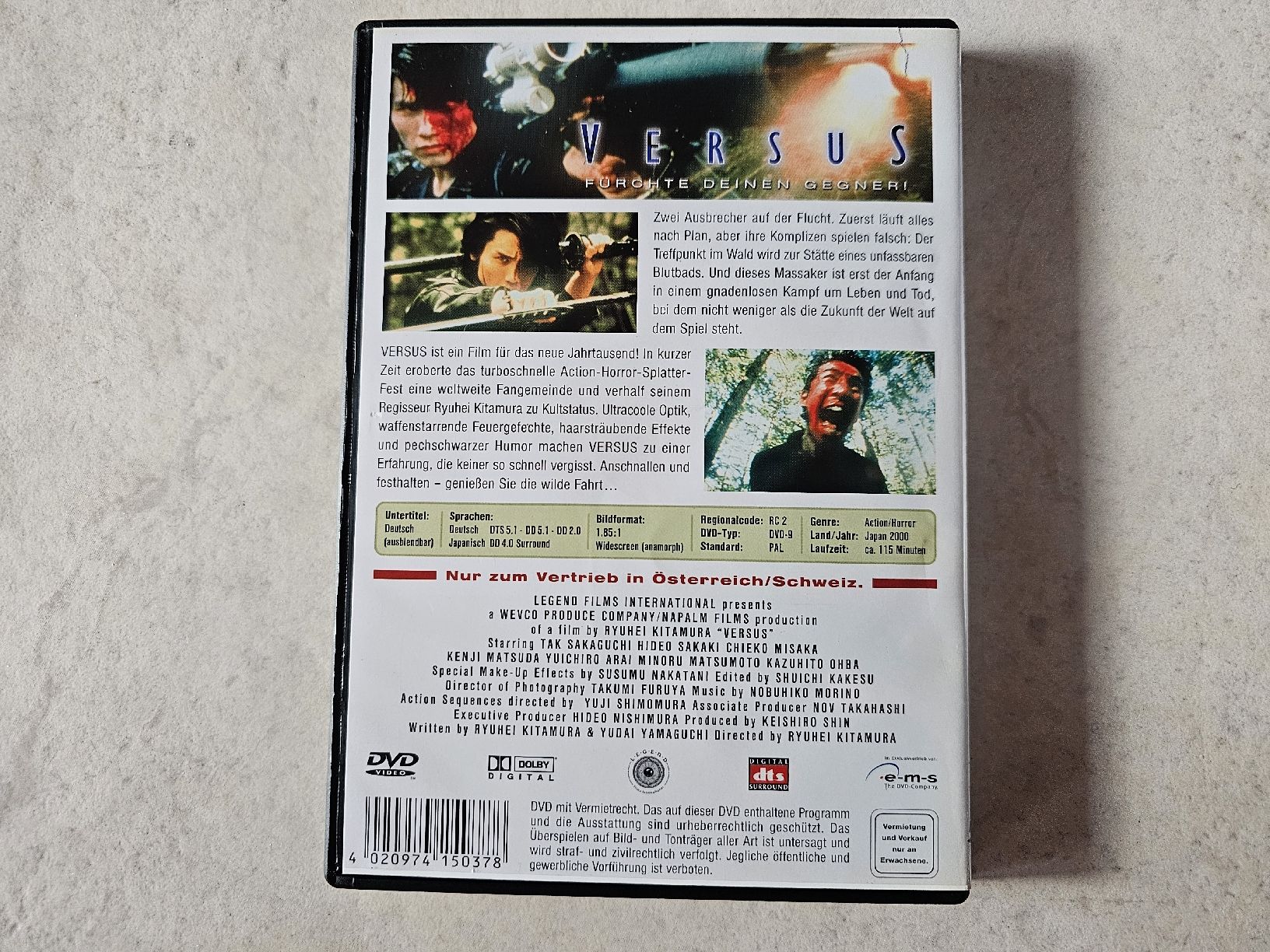 Tutti i DVDs: Versus  -  Fürchte deinen Gegner – Usato da Schneisingen venduto da backstore24 1