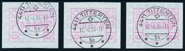 ATM 4 Tastensatz 40 / 70 / 80 Vollstempel Ort