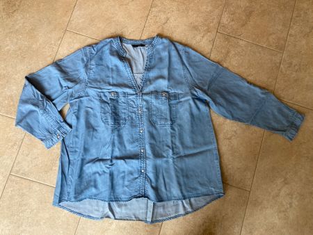 Ellen Amber Jeansbluse, Gr. XL, hellblau