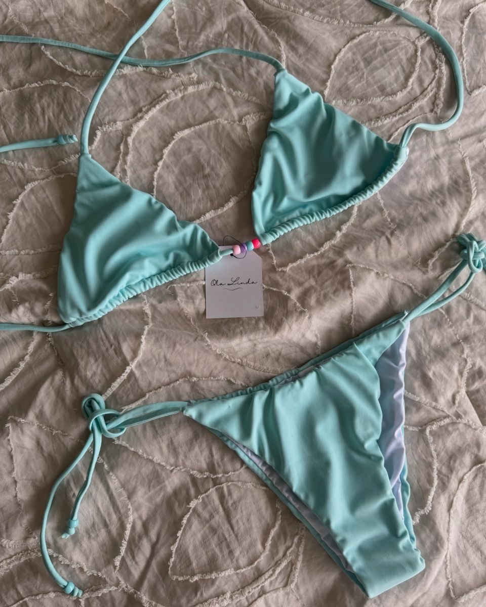 Badekleider & Bikinis: Ola Linda Triangle Bikini hellblau Grösse 36/M  – Neu (gemäss Beschreibung) aus Zürich von olalinda